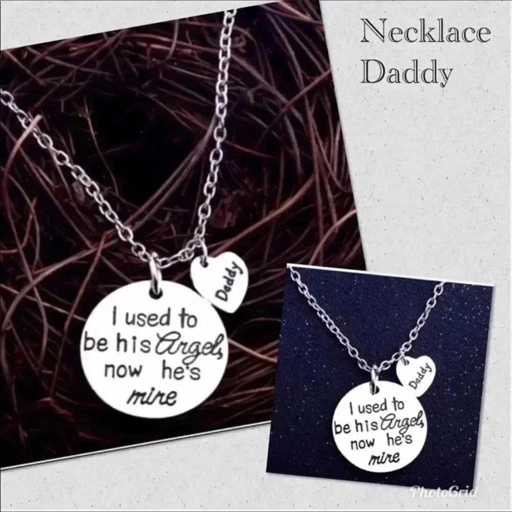 1.Memorial Angel Necklace • Daddy Pendant • Silver New